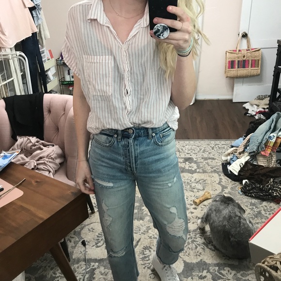 American Eagle Outfitters Tops - American Eagle Striped Button Up
